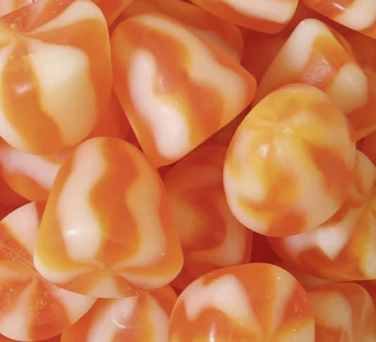 Spirales crème pêche