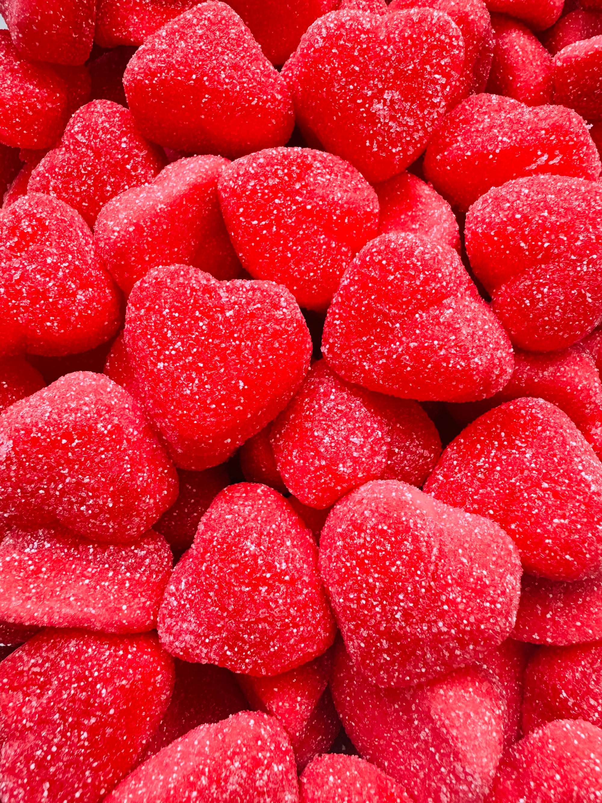 Sour Strawberry Filled Hearts